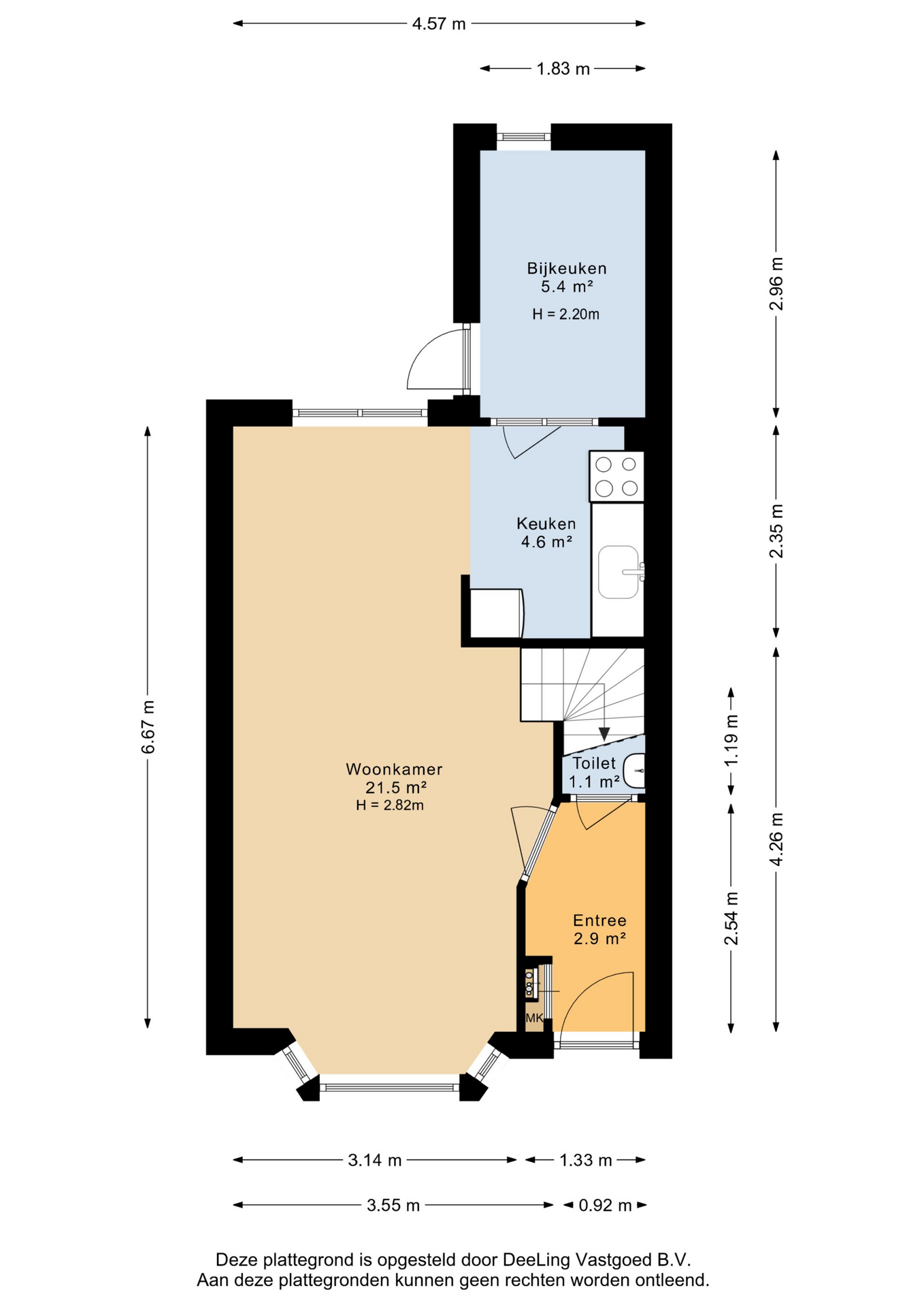 Spanjaardsstraat 1 B - Plattegronden 1
