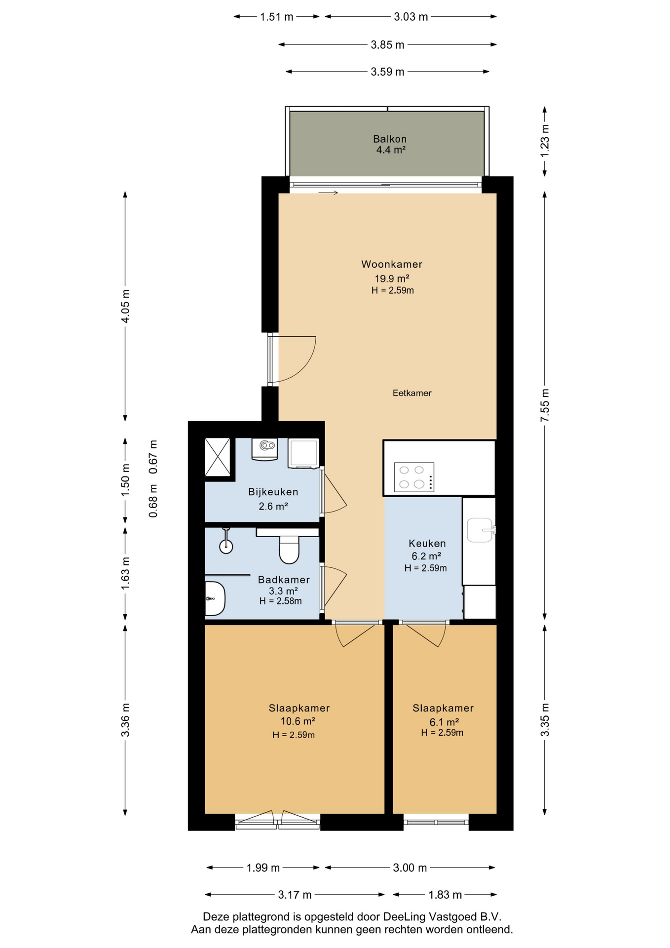 Groningerstraatweg 361 B 3 - Plattegronden 1