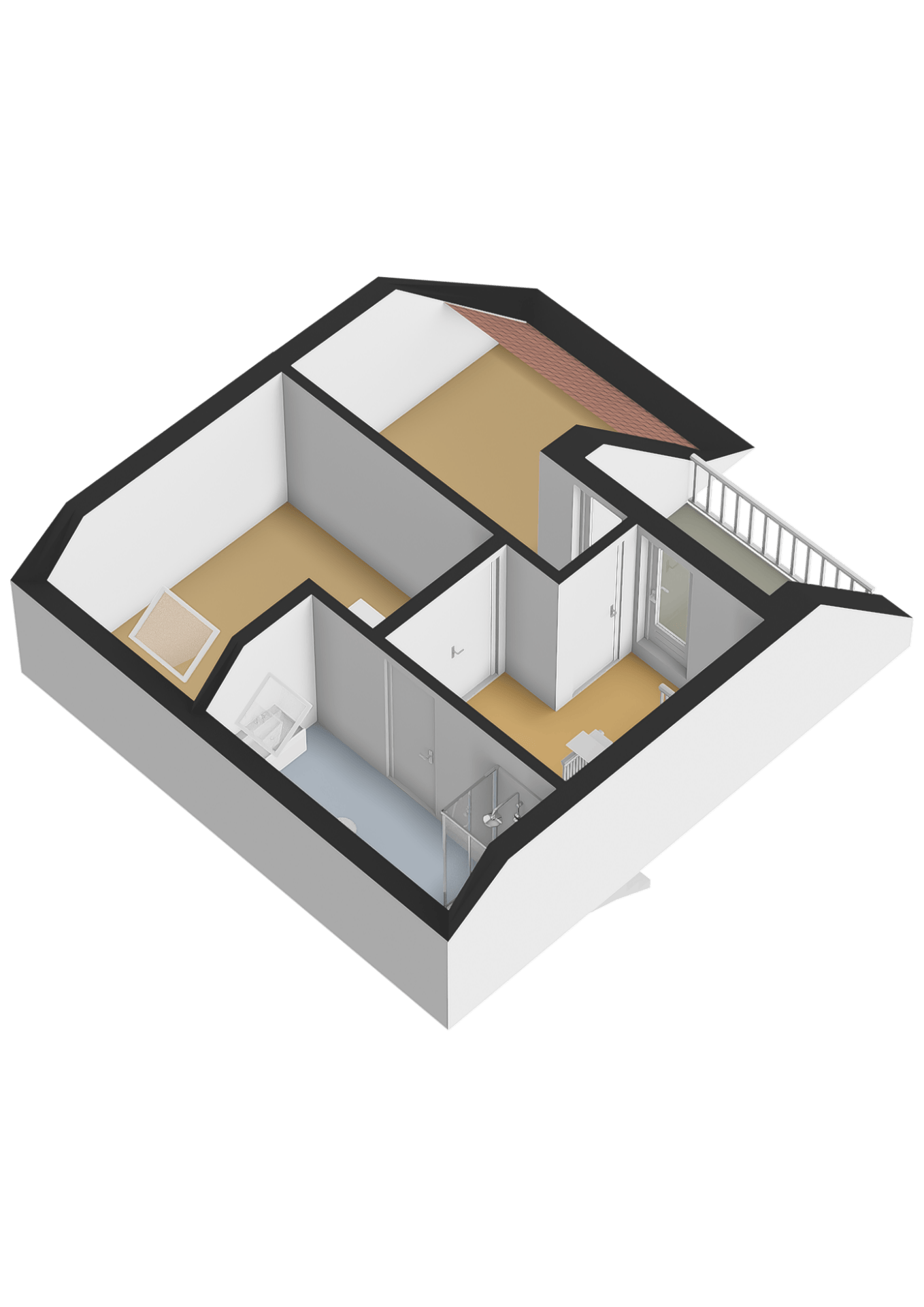 Eerste verdieping - 3D